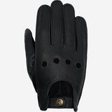 Marley (noir) – Luxueux gants de conduite en cuir de cerf américaine