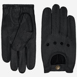 Marley (noir) – Luxueux gants de conduite en cuir de cerf américaine