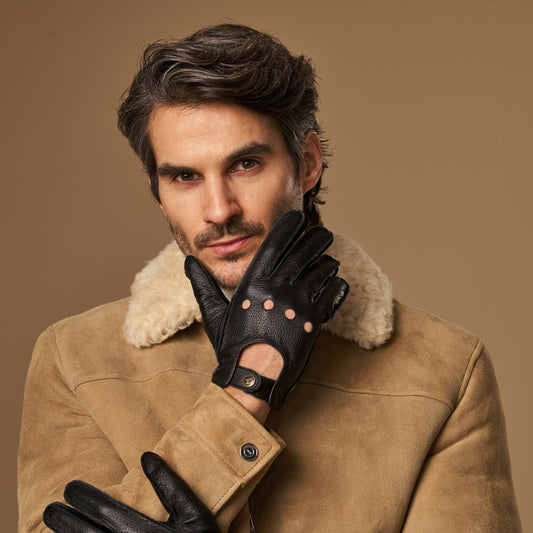 Austin (black) – luxurious driving gloves made of American deerskin leather - Schwartz & von Halen - US - 7