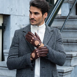 Gants de Conduite pour Hommes Marron Gosling - Schwartz & von Halen® - Gants en Cuir Premium - 4