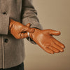 Harvey - cognac - Goatskin leather gloves with luxurious wool lining & touchscreen feature - Schwartz & von Halen - US - 8