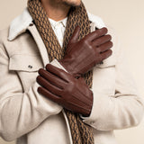 Gants en Cuir pour Hommes Cognac Harvey - Schwartz & von Halen® - Gants en Cuir Premium - 8