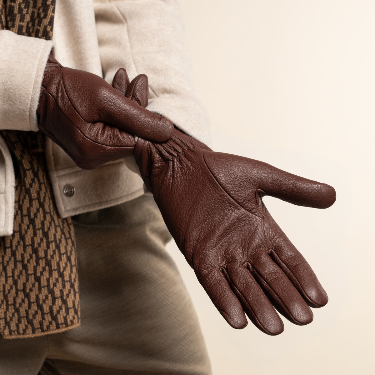 Gants en Cuir pour Hommes Cognac Harvey - Schwartz & von Halen® - Gants en Cuir Premium - 13