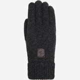 Hudson (gris foncé) - Gants en tricot de laine Shetland et doublure en polaire