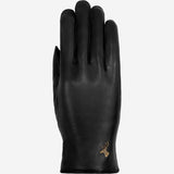 Ivy (noir) - Gants tactiles en cuir de mouton et doublure en laine/cachemire