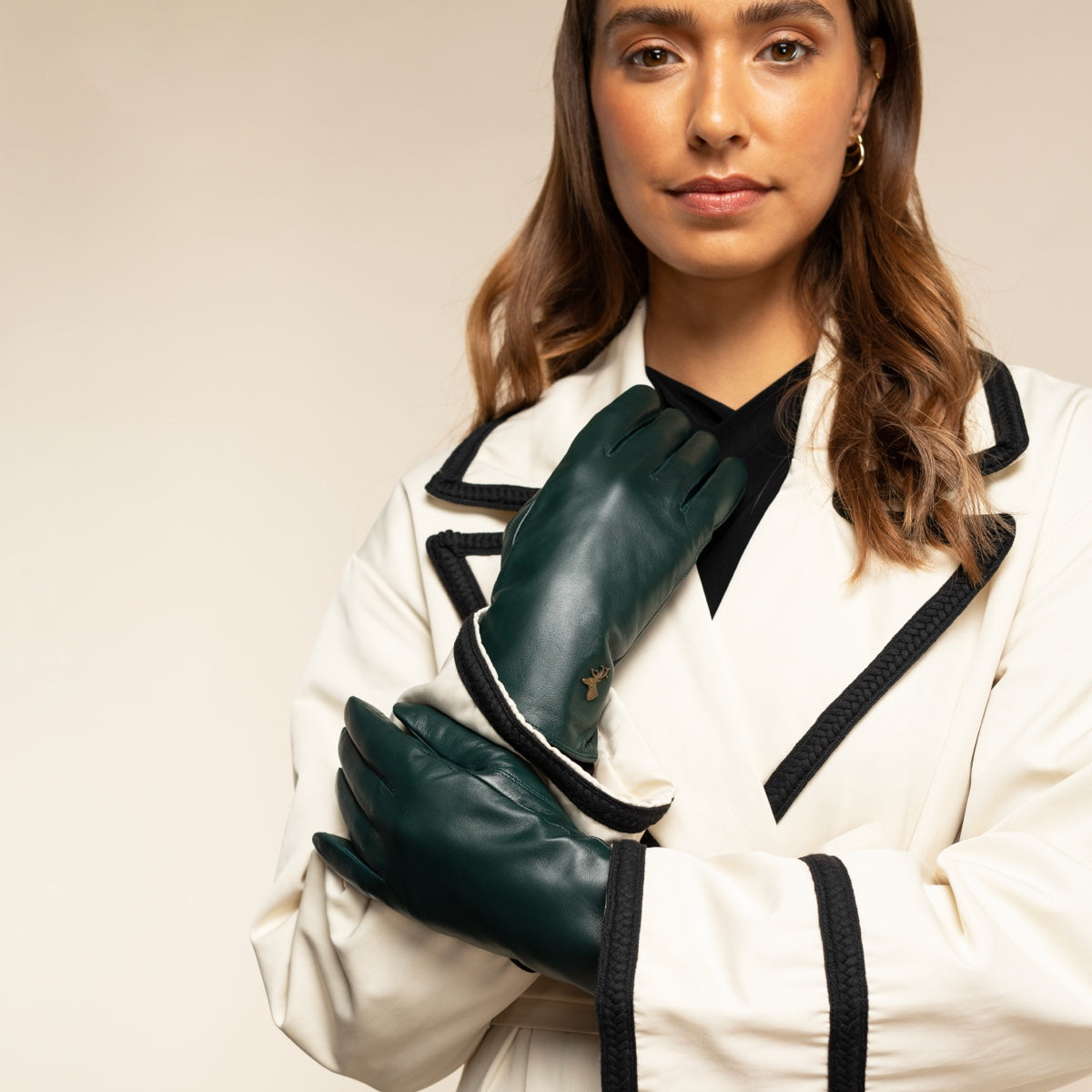 Gants en Cuir Vert Foncé Femmes Ivy - Schwartz & von Halen® - Gants en Cuir Premium - 12