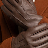 Gants en Cuir épais Marron pour Hommes Jack - Schwartz & von Halen® - Gants en Cuir Premium - 10