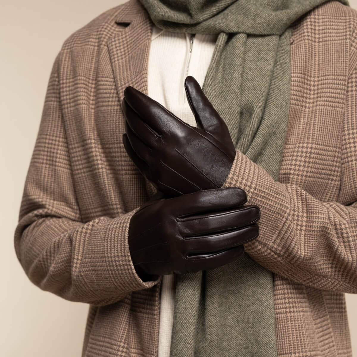 Gants en Cuir Marron Foncé Hommes Jake - Schwartz & von Halen® - Gants en Cuir Premium - 9