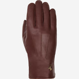 James (marron) – Gants classiques en cuir de mouton avec doublure luxueuse en cachemire et fonction tactile