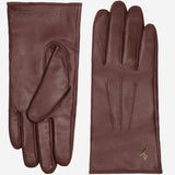 James (marron) – Gants classiques en cuir de mouton avec doublure luxueuse en cachemire et fonction tactile