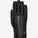 Jaxon (noir)  - Gants en peau de chèvre avec luxueuse doublure en fausse fourrure & fonction écran tactile