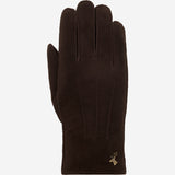 Josie (marron) - Gants en cuir de chèvre avec luxueuse fourrure de mouton