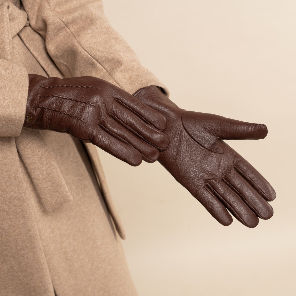 Gants en Cuir Marron Femmes Julia - Schwartz & von Halen® - Gants en Cuir Premium - 13