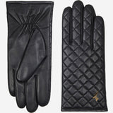 Kira (noir) - Gants en peau de mouton avec doublure en laine/cachemire & fonction écran tactile