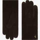 Matthew (marron) - Gants en cuir de chèvre avec luxueuse fourrure de mouton