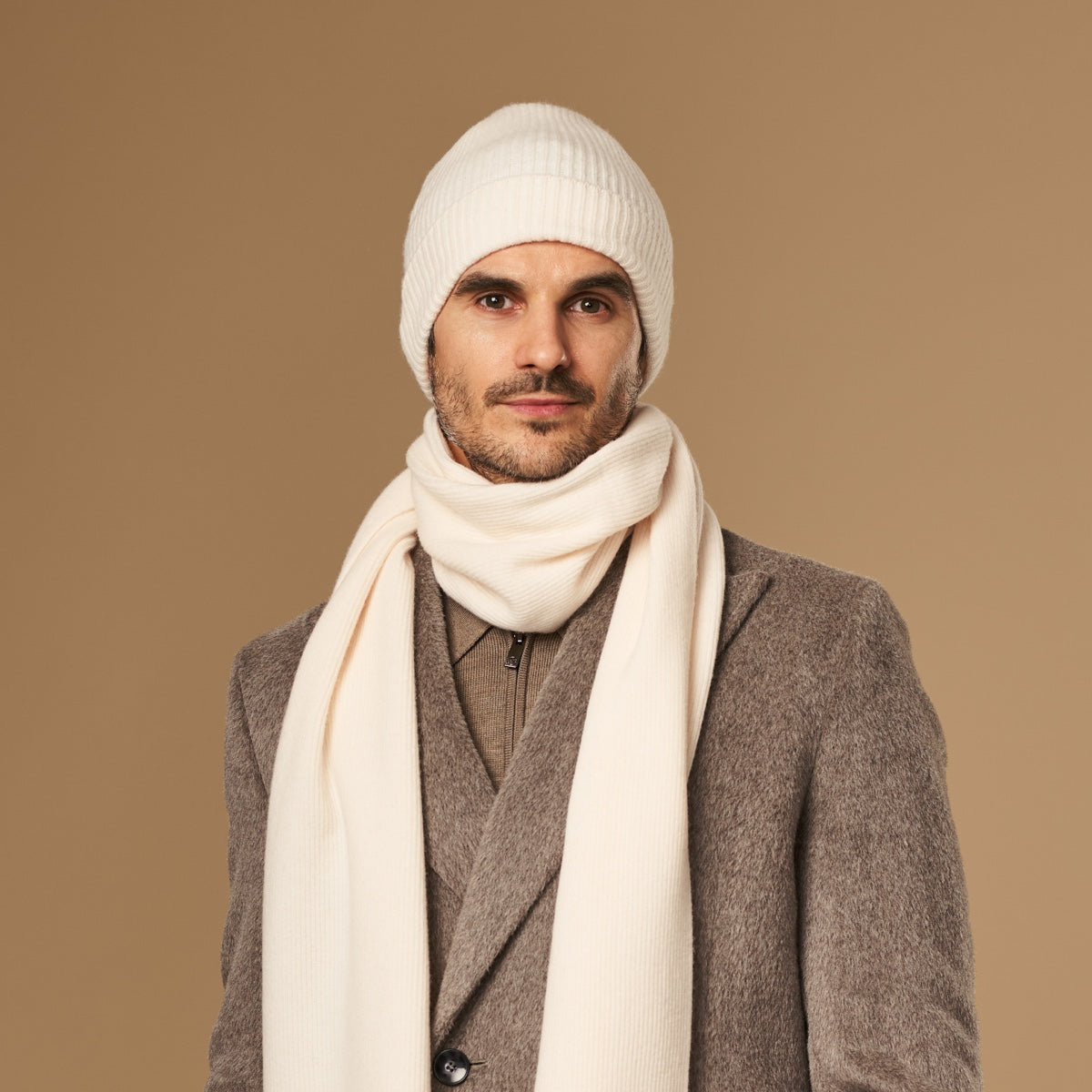 Mischa (cream) - premium beanie made of soft Merino wool (unisex) - Schwartz & von Halen - EU - 8