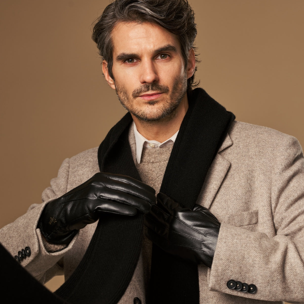 Men's Vegan Leather Gloves