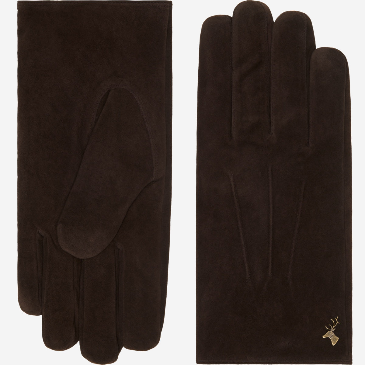 Rex (brown) - suede goatskin leather gloves with luxurious wool/cashmere lining  - Schwartz & von Halen - US - 2