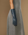 Rosemary Mid-forearm (grey) - Women's lambskin leather gloves with silk lining & touchscreen feature