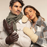 Moufles Peluches en Daim Femmes Sophia - Schwartz & von Halen® - Gants en Cuir Premium - 8