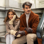 Moufles Peluches en Daim Femmes Sophia - Schwartz & von Halen® - Gants en Cuir Premium - 15