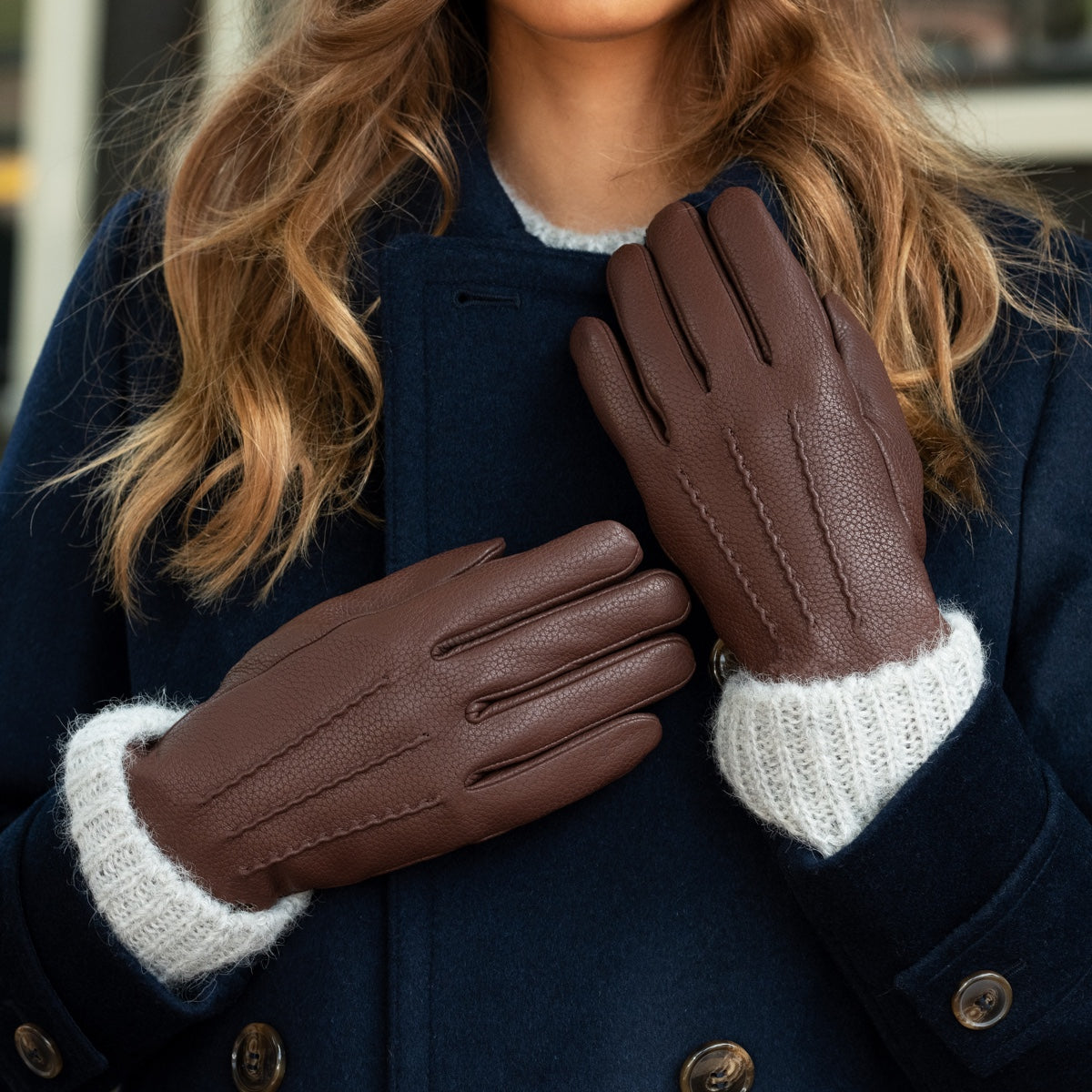 Gants en Cuir Marron pour Femmes Scarlett - Schwartz & von Halen® - Gants en Cuir Premium - 6