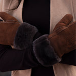 Moufles pour femmes en daim Beauvoire - Schwartz & von Halen® - Gants en Cuir Premium - 8