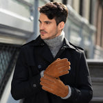 Gants en Daim Marron pour Hommes Clooney - Schwartz & von Halen® - Gants en Cuir Premium - 8