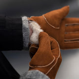 Gants en Daim Marron pour Hommes Clooney - Schwartz & von Halen® - Gants en Cuir Premium - 7