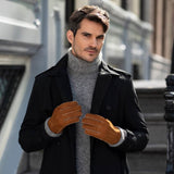 Gants en Daim Marron pour Hommes Clooney - Schwartz & von Halen® - Gants en Cuir Premium - 9