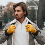 Gants en Cuir épais Jaune Hommes Leo - Schwartz & von Halen® - Gants en Cuir Premium - 7